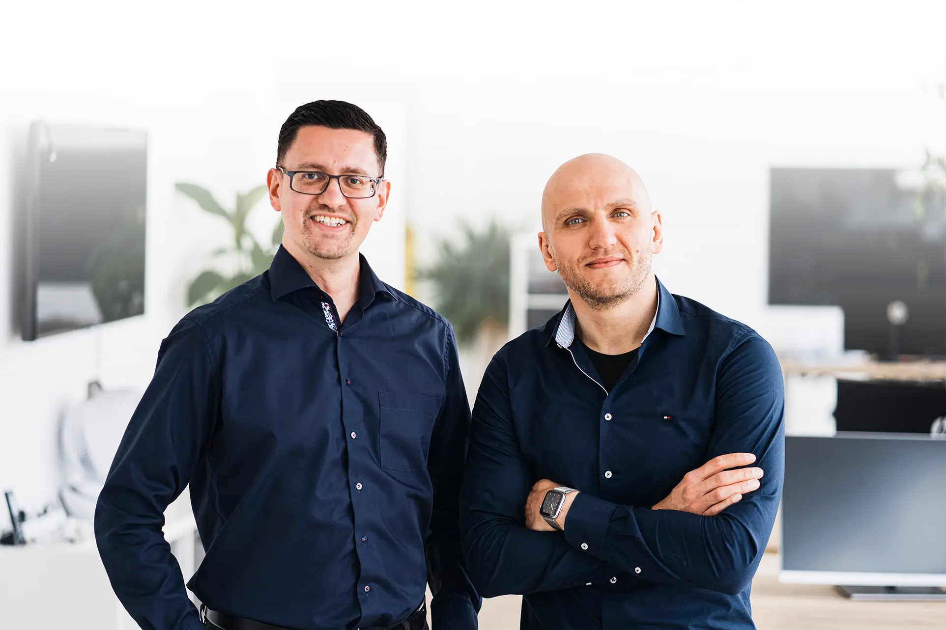 Die Geschäftsführer Waldemar Siebert und Alexander Heimlich von SimplyTest, ein Unternehmen mit dem Fokus u.a. auf Testing Services